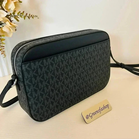 Michael kors purse Jet Set Large East/West Chain crossbody bag black signature - Picture 5 of 8